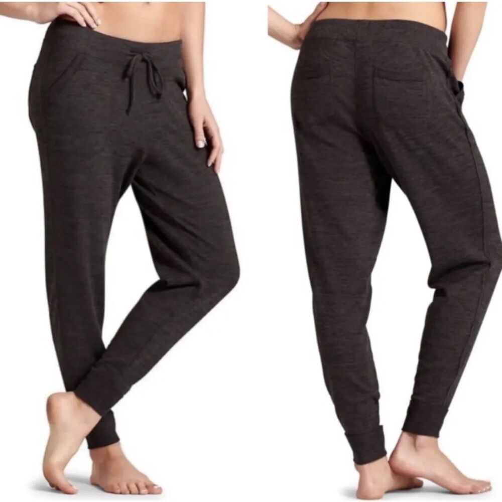 ATHLETA Womens Sweatpants Small Black Pull On Lightweight TECHIE SWEAT JOGGER